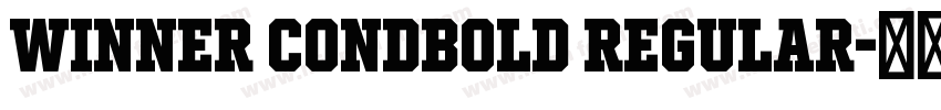 Winner CondBold Regular字体转换
